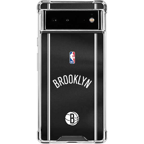 NBA Brooklyn Nets Jersey Google Pixel 6 Clear Case